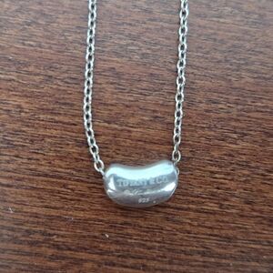 Tiffany & Co. Small Silver Bean Necklace